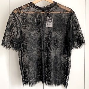 Floral sheer see-through top